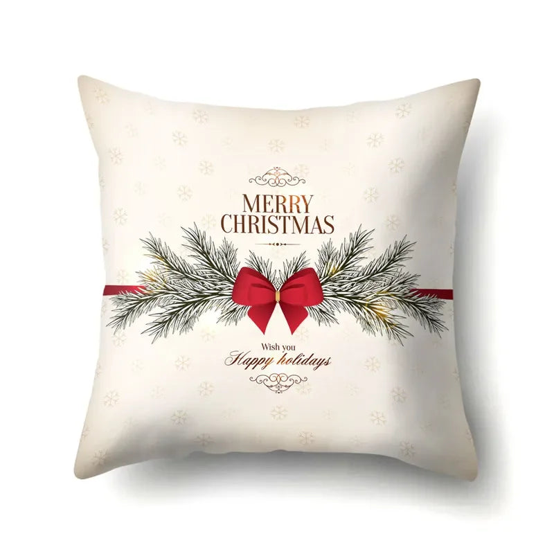 Axyaa Christmas Santa Claus Print Pillow Cover 45X45CM