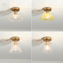 Axyaa Copper Glass LED Ceiling Light for Home Decor - Nordic Style Fixtures