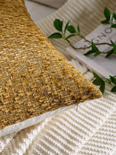 Axyaa Textured Chenille Pillow Cover, Cozy Nubby, Fall Winter Neutral Tones