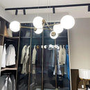 Axyaa French Glass Ball Chandelier: Modern Vintage LED Ceiling Pendant Light