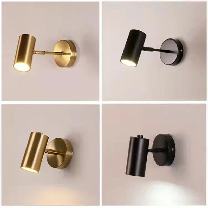 Axyaa Nordic Bedside Wall Sconce | Rotating Reading Spotlight | Makeup Mirror Lighting