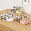Axyaa Makeup & Jewelry Organizer: Plastic Desktop Storage Box for Cosmetics & Stationery