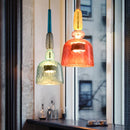 Axyaa Nordic Glass Bedside Pendant Light: Modern, Colorful, LED Chandeliers