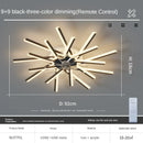 Axyaa Large Black Ceiling Fan Chandelier Remote Control 6 Speeds