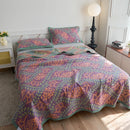 Axyaa Cotton Gauze Floral Single Quilt Blanket for Summer Comfort
