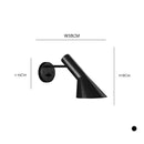 Axyaa Nordic Minimalist Black Iron LED Wall Light for Bedroom & Living Room