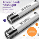 Axya USB Rechargeable Waterproof LED Flashlight Power Bank - Ideal for Camping, Hiking, Fishing