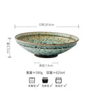 Axyaa Retro Flame Ceramic Bowl: Thick Serving & Pasta Salad Bowl for Molecular Cuisine