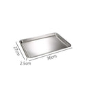 Axyaa Stainless Steel Food Tray for Fruit, Vegetables, Cake, Bread - Home Kitchen Plates