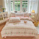 Axyaa Floral Printed Cotton Duvet Cover - Luxury Bedding with Zipper Closure