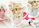 Axyaa Floral Bone  Coffee Mug - Vintage Tea Ceremony Tea Cup