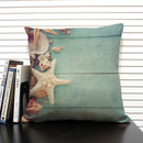Axyaa Shell Print Cushion Cover for Living Room Sofa, 45x45cm