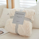 Axyaa Luxe Fleece Blanket: Ultra-Soft Plush Bed Couch Throw Cozy Flannel Air-Conditioning Blanket