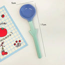 Axyaa Ceramic Tulip Spoon: Cute Kitchen Tableware Dessert Soup Spoon