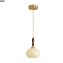 Axyaa Vintage Copper LED Pendant Lights Wood Wire Adjustable Pendant Lamp