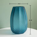 Axyaa Blue Glass Vase - Modern, Elegant Home Decor & Flower Arrangement