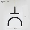 Axyaa Rainbow U-shaped Pendant Lamp for Modern Living Room LED Lighting