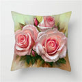 Axyaa Floral Cushion Cover - Sunflower Rose Dandelion Decorative Pillowcase