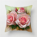 Axyaa Floral Cushion Cover - Sunflower Rose Dandelion Decorative Pillowcase