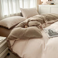 Axyaa Solid Color 4-Piece Bedding Set for Double Bed