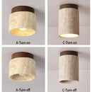 Axyaa Travertine Stone Ceiling Light EC27 Fixture for Bedroom Hallway Staircase