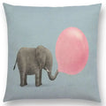 Cute Ghost Sailboat Whale Diver Cushion Cover by Axyaa