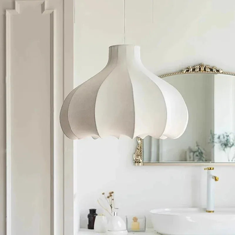 Axyaa Silk Cocoon Pendant Light for Living Dining Bedroom Restaurant
