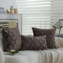 Axyaa Dark Gray Plush 30x50cm Cushion Cover - Nordic Diamond Pattern