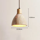 Axyaa LED Travertine Pendent Light Chandelier for Dining Room of Small Fresh Walnut Decor