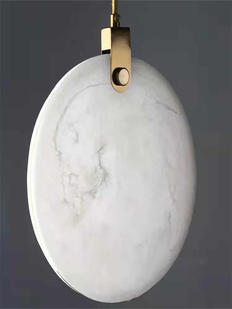 Axyaa Marble Chandelier: Luxury Gold LED Stone Light for Staircase, Lobby & Hallway