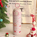 Axyaa Cute Puppy Insulation Cup 316 Stainless Steel Straw Drink Thermal Tumbler