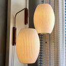 Axyaa Silk Fabric Spherical Wall Lamp - Italian Nordic Design, Japanese Style