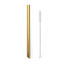Axyaa Stainless Steel Wide Metal Straw Set Bubble Tea Milkshake Straw Brush