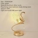 Axyaa Swan LED Desk Lamp - Golden Contemporary Home Decor