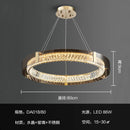 Axyaa Nordic Crystal Ceiling Chandelier LED Light Golden Lighting for Bedroom Living Room Kitchen