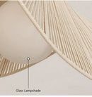 Axyaa Wabi Sabi Rattan Pendant Light: Elegant Nordic Wicker Lamp for Home Decor