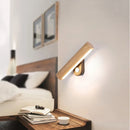 Axyaa Modern Adjustable Wood LED Wall Lamp with Switch - Indoor Wall Sconces for Living Room