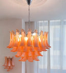 Axyaa Glass Petal Chandelier: Modern Luxury Pendant for Dining Living Bedroom