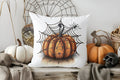 Cute Ghost & Spider Webs Pillow Cover by Axyaa - Perfect for Sofa, Bedroom, Car