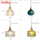 Axyaa Nordic Glass Pendant Lights Modern Hanging Lamp for Dining Room & Bar