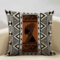Axyaa Geometric Sofa Cushion Cover 45x45cm Linen Double-sided Print