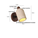 Axyaa Up Down Rotate LED Wall Light - Pull Chain Switch Wood Home Decor Lamp