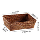 Axyaa Woven Sundries Storage Basket Closet Drawer Desktop Organizer