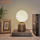 Axyaa Black Iron Glass Ball Table Lamps - Nordic Bedroom Lighting