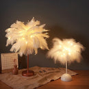 Feather Table Lamp with Remote Control USB Power Night Light for Axyaa Brand