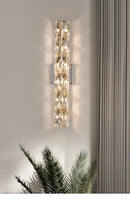 Axyaa Crystal Luxury Wall Lamp for Living Room Bedroom Bedside Villa Lighting