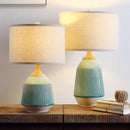 Axyaa Ceramic Rustic LED Table Lamp - Modern Nordic Style for Home Decor & Reading