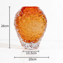 Axyaa Amber Glass Vase Hydroponics Flower Pots Modern Decor Floral Arrangement