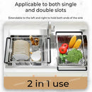 Axyaa Stainless Steel Sink Drying Rack Drainer Basket for Fruits & Vegetables