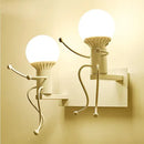 Axyaa Cartoon Humanoid Wall Lamp | Modern Iron Wall Light for Bedroom, Living Room & Bathroom